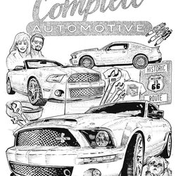 Very Good Car Coloring Pages For Adults Mustang Mustangs