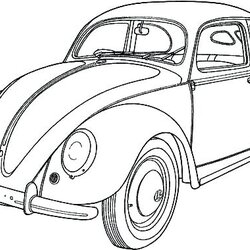 Spiffing Car Coloring Pages For Adults At Free Printable Classic Muscle Beetle Bug Cars Collector Drawing