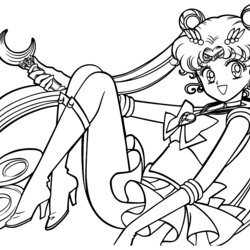 Terrific Free Printable Sailor Moon Coloring Pages For Kids Online