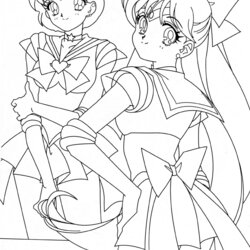 Sailor Moon Coloring Pages Background Cute Choose Board