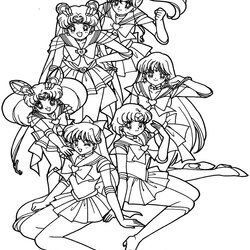 Magnificent Coloring Page For Kids Sailor Moon Pages Printable Choose Board Sheets Her