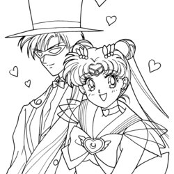 Swell Coloring Page Sailor Moon Pages Printable Colouring Choose Board Kids