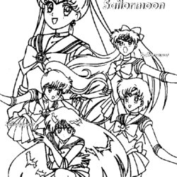 Capital Sailor Moon Coloring Pages Home Super