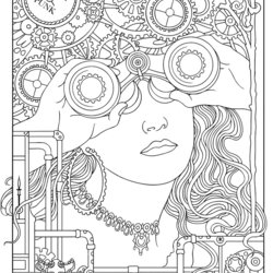 Spiffing Coloring Pages Book Stress Therapy Ups Gears Haven Artistic Dover