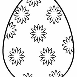 Great Blank Easter Egg Coloring Pages At Free Printable Large Eggs Bacon Ukrainian Color Colouring Template