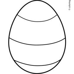 Swell Easter Egg Coloring Pages Blank Template Spots