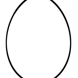 Perfect Blank Easter Egg Template Simple Coloring Pages