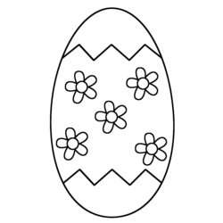 Brilliant Large Easter Egg Coloring Pages At Free Printable Eggs Color Blank Flowers Print