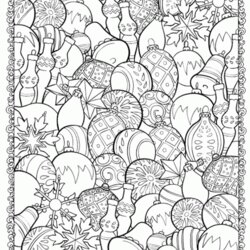 Spiffing Christmas Coloring Pictures For Adults Ornament Pages Adult Printable Print Look Other