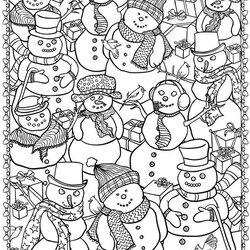 Superb Christmas Coloring Pages For Adults To Print Free Home Comments