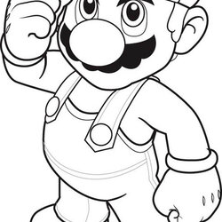 Splendid How To Draw Super Mario Brothers Coloring Page Color Luna