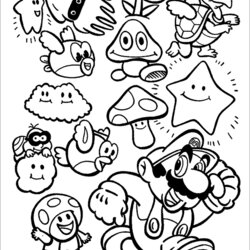 Peerless Super Mario Brothers Coloring Picture Home