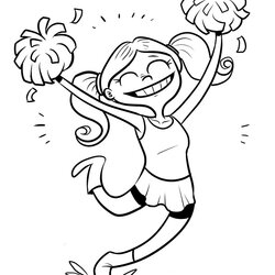 Cheerleader Coloring Pages Books Free And Printable Sheets Last Page