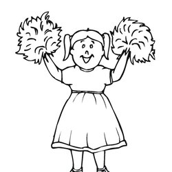 Outstanding Free Printable Coloring Pages For Kids Cheerleader Am Cheerleaders Print Girl Popular