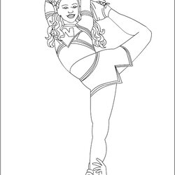 Champion Coloring Pages Birthday Printable Cheerleader Cheer Megaphone Print Color Outline Template