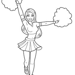 Smashing Free Printable Coloring Pages For Kids Cheerleader