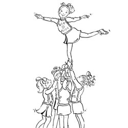 Spiffing Free Printable Coloring Pages For Kids Cheer Cheerleader Drawing Print Color Megaphone Stunt Sheets