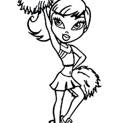 Coloring Pages Printable For Kids Cheerleader Cheer