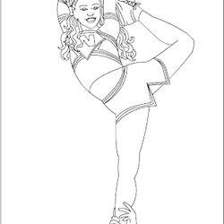 Cool Free Coloring Pages Cheer Stunts Cheerleaders Color Cheerleader Sheets Printable Nicole Cute Kids Youth