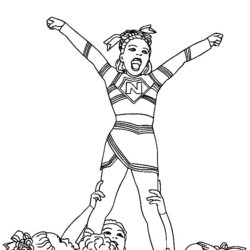 Superior Cheerleader Won Competition Coloring Pages Best Place To Cheer
