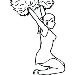 Tremendous Coloring Pages Of Cheerleader Printable Kids