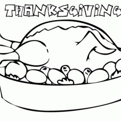 Free Printable Thanksgiving Coloring Pages For Kids Turkey Color Cooked Sheets Cartoon Print Preschool Meal