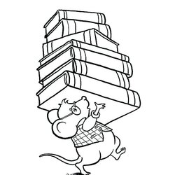 Excellent Library Coloring Pages At Free Printable Books Desk Print Drawing Kids Color