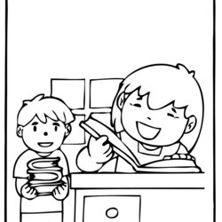 Library Coloring Pages To Download And Print For Free Week School Para La National Kids Book