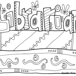 Library Coloring Pages Classroom Doodles Home