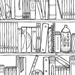 Super Printable Library Coloring Pages