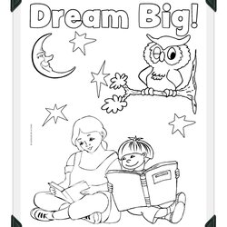 Marvelous National Library Week Coloring Pages Home Dream Sheet Sheets Printable Big Book Summer Popular