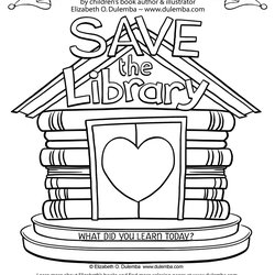 Terrific Library Coloring Pages To Download And Print For Free Week Book National Tuesday Color Kids
