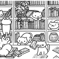 Cool Printable Library Coloring Pages