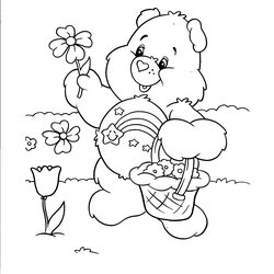 Swell Care Bears Coloring Page Bear Pages Cute