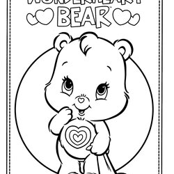Fine Bear Coloring Pages At Free Printable Care Bears Baby Cousins Build Colouring Kids Print Cheer Drawing