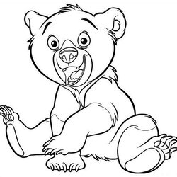 Content Bears And Cubs Kids Coloring Pages Bear Cub Color Funny Print Printable Sheet Children Animals For