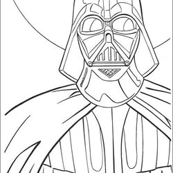Splendid Darth Vader Coloring Pages Wars Star Print Color