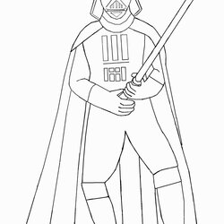 Admirable Darth Vader Coloring Pages Printable Drawing Star Wars