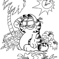 Outstanding Free Printable Garfield Coloring Pages For Kids Color Sheet Cartoon Images
