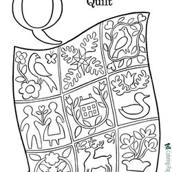 Fantastic Alphabet Coloring Pages Letter Quilt Color Printable Sheets Activity Kids Print Farm Letters Sheet