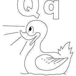 Spiffing Letter Coloring Page Worksheets Pages Quack Alphabet Preschool Printable Kids Color Duck Clip