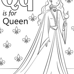 Cool Get This Letter Coloring Pages Queen Printable Elizabeth Template Color Preschool Gorgeous Print