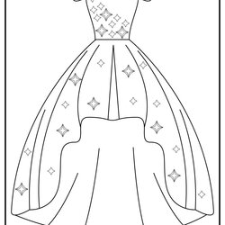 Swell Dress Coloring Pages Design Drawing Colorful