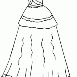 Terrific Robe Clip Art Library Coloring Pages Dress Clothes Printable Girl Clothing Dresses Wedding Print