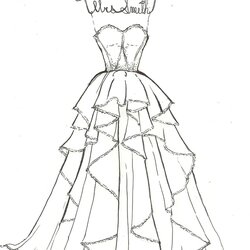 Magnificent Free Coloring Pages Dress Download Wedding Printable Library