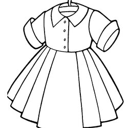 Dress Coloring Pages Free Download On Drawing Kids Simple Dresses