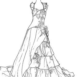Fine Printable Dresses Coloring Pages