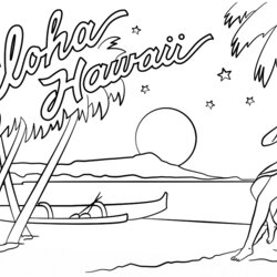 Out Of This World Coloring Pages For Hawaii Beaches Home Aloha