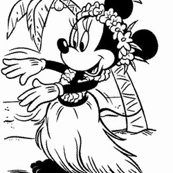 Preeminent Hawaii Coloring Pages At Free Printable Hawaiian Luau Minnie Mouse Aloha Disney Flowers Print