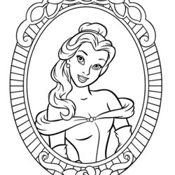 Cool Disney Princess Belle Coloring Pages Colouring Princesses Color Printable Print Sheet Colour Bell Bella